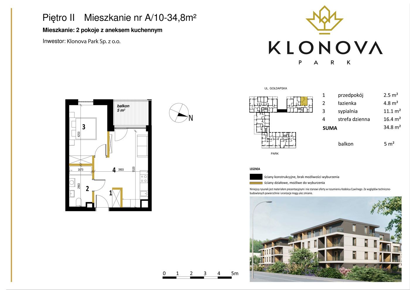 Apartamenty Klonova Park - Plan mieszkania A/10