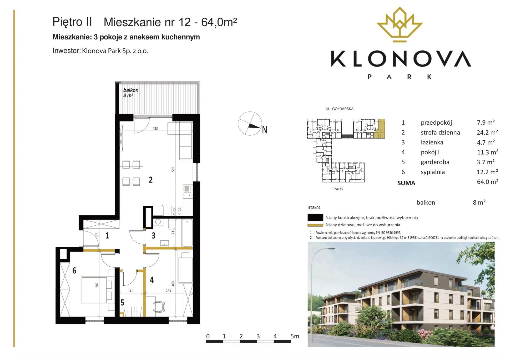 Apartamenty Klonova Park - Plan mieszkania 12