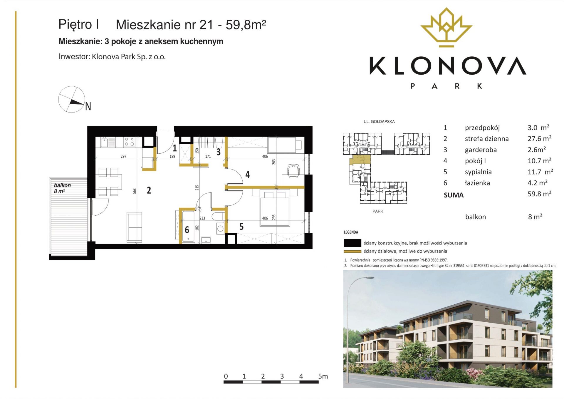 Apartamenty Klonova Park - Plan mieszkania 21