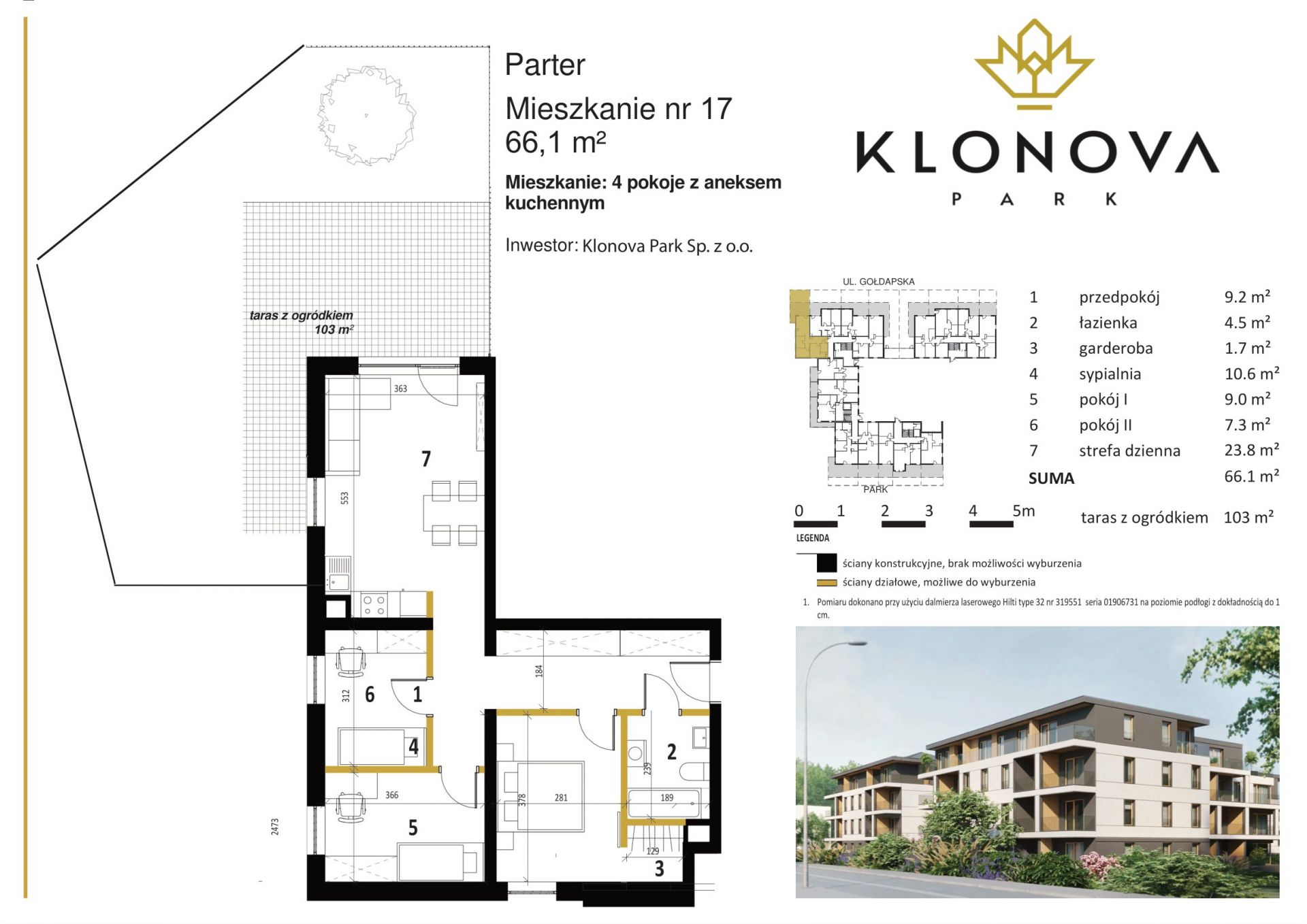Apartamenty Klonova Park - Plan mieszkania 17