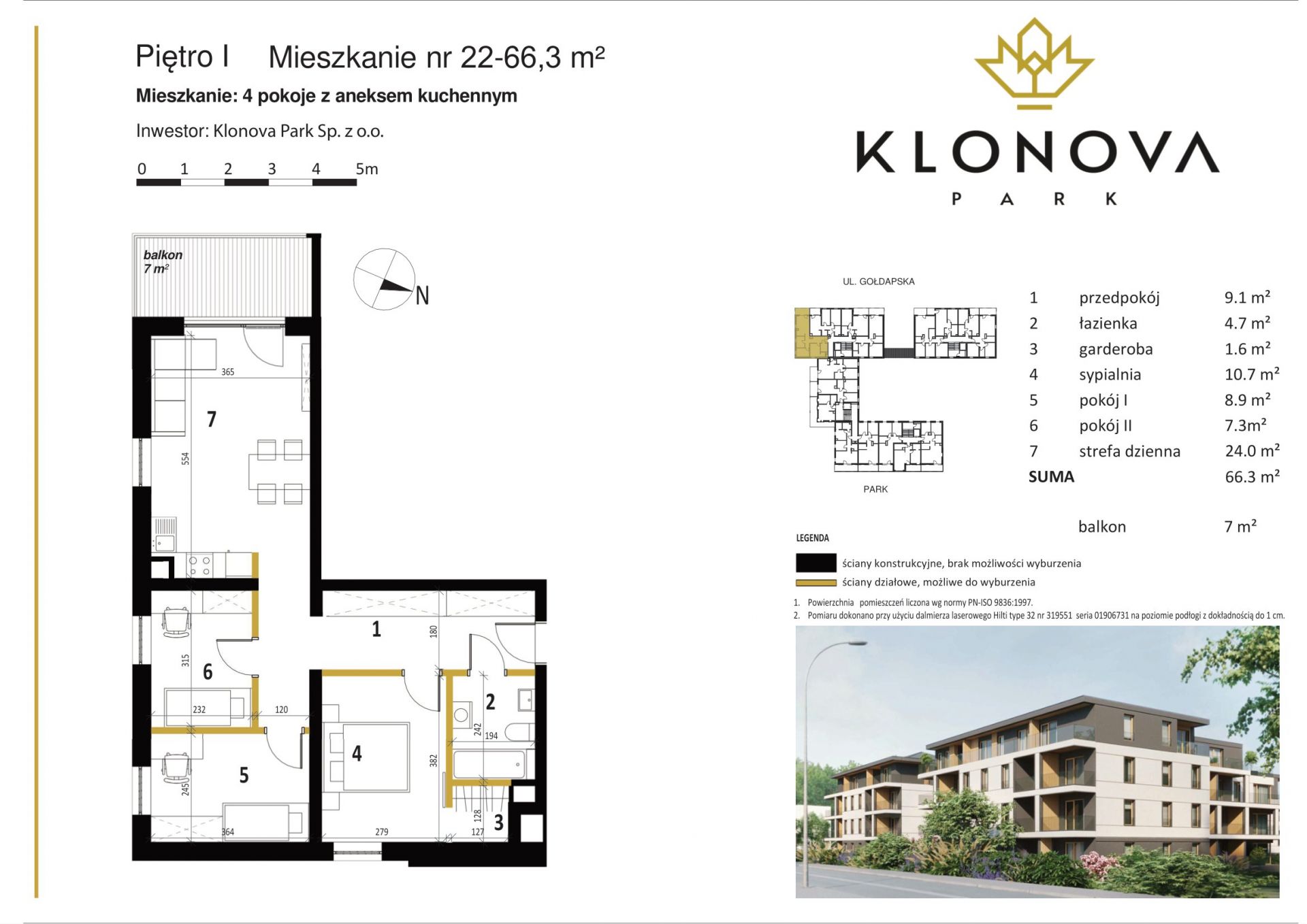 Apartamenty Klonova Park - Plan mieszkania 22