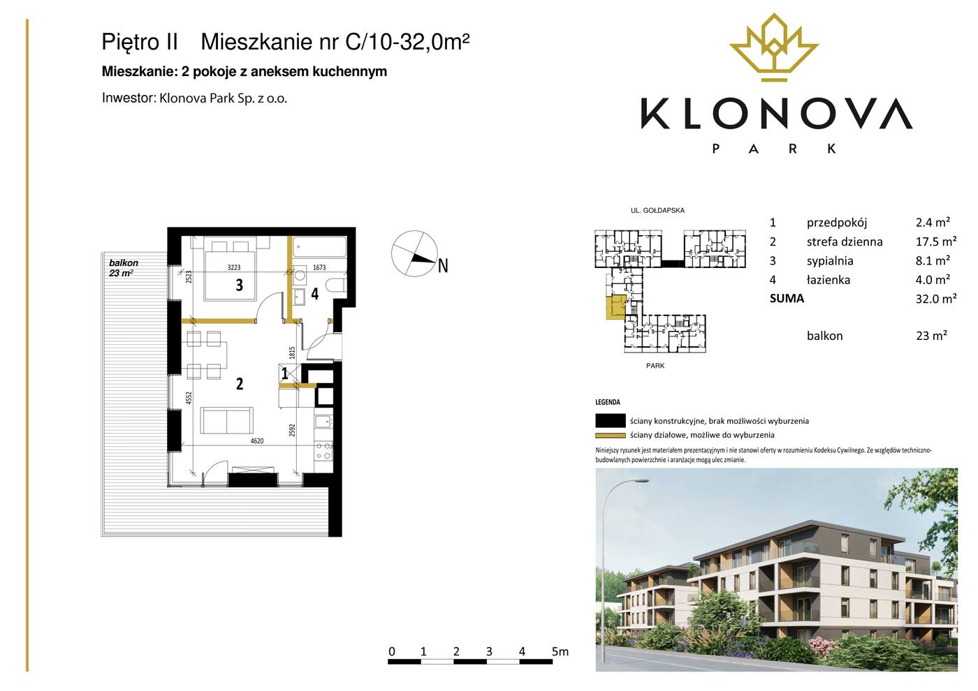 Apartamenty Klonova Park - Plan mieszkania C/10