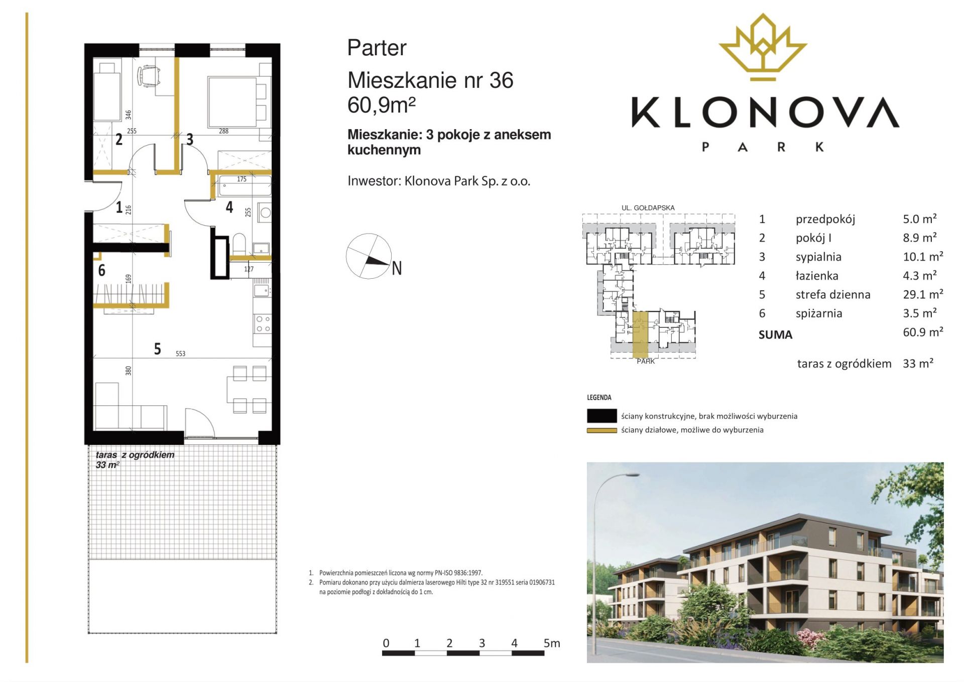 Apartamenty Klonova Park - Plan mieszkania 36