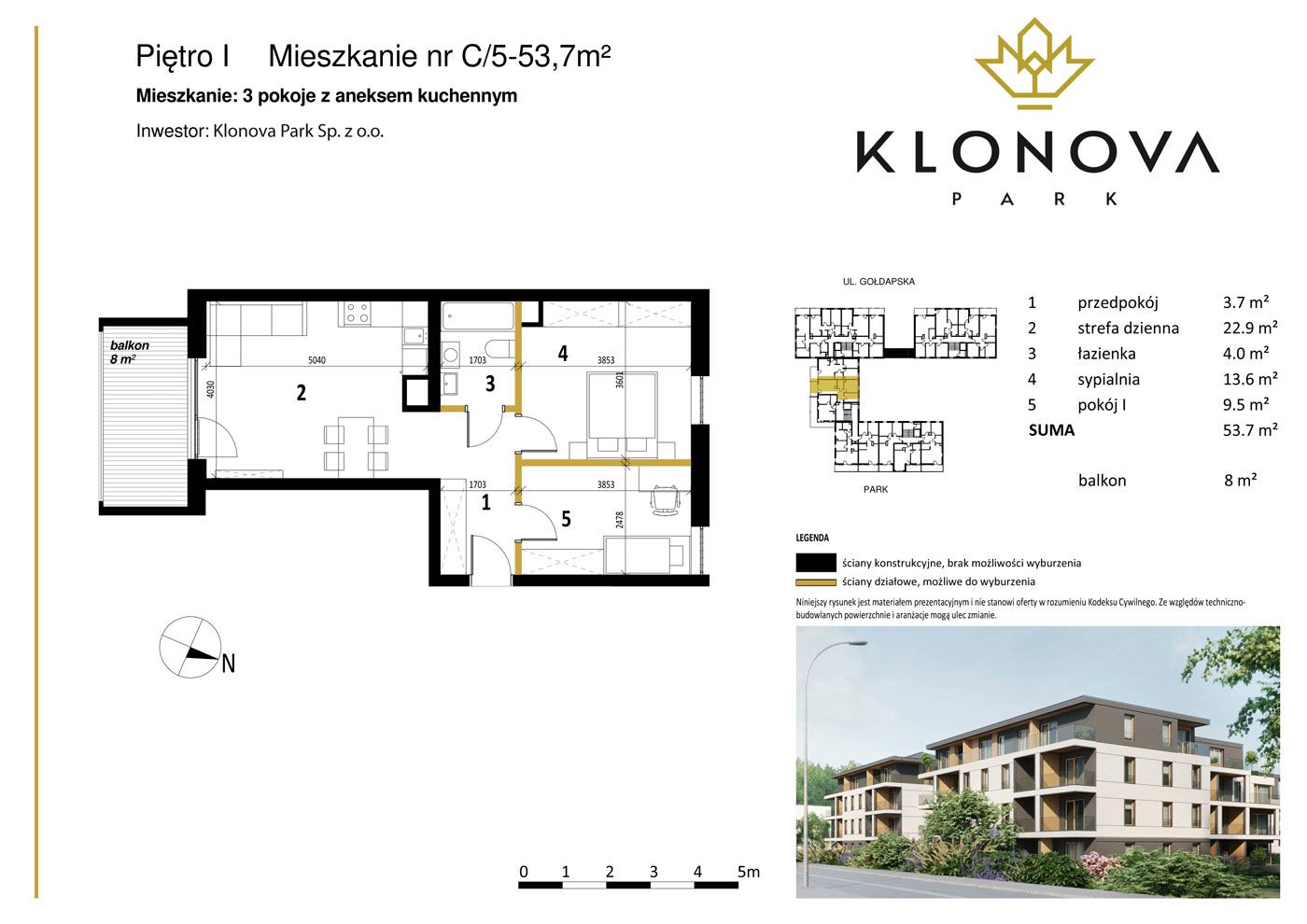 Apartamenty Klonova Park - Plan mieszkania C/5