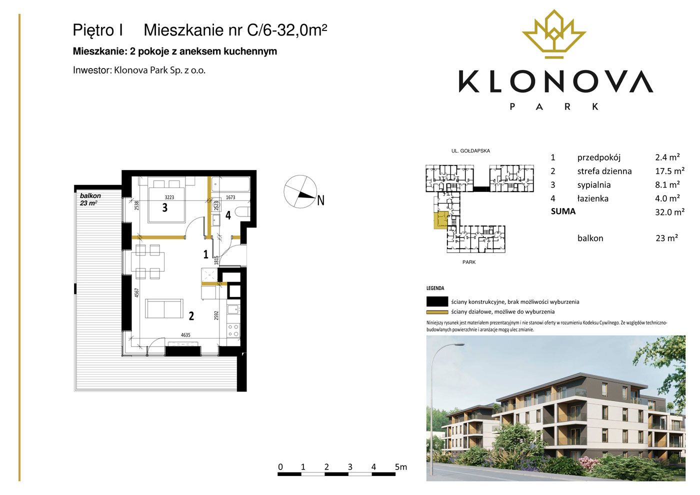 Apartamenty Klonova Park - Plan mieszkania C/6