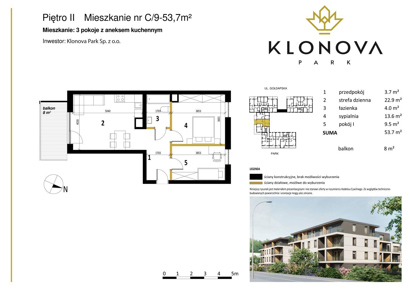 Apartamenty Klonova Park - Plan mieszkania C/9