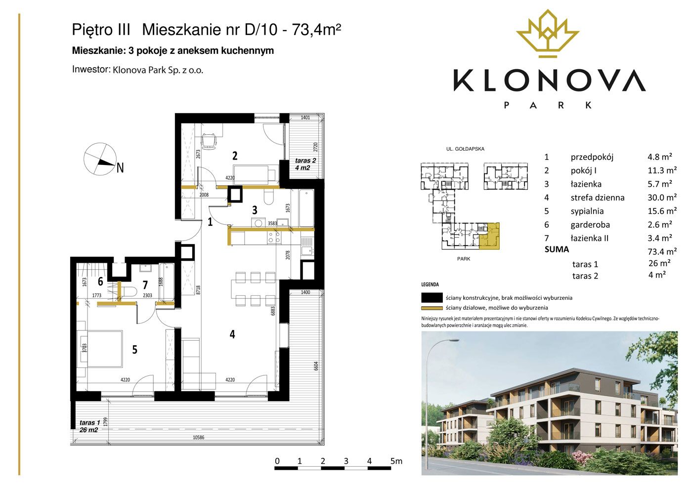 Apartamenty Klonova Park - Plan mieszkania D/10