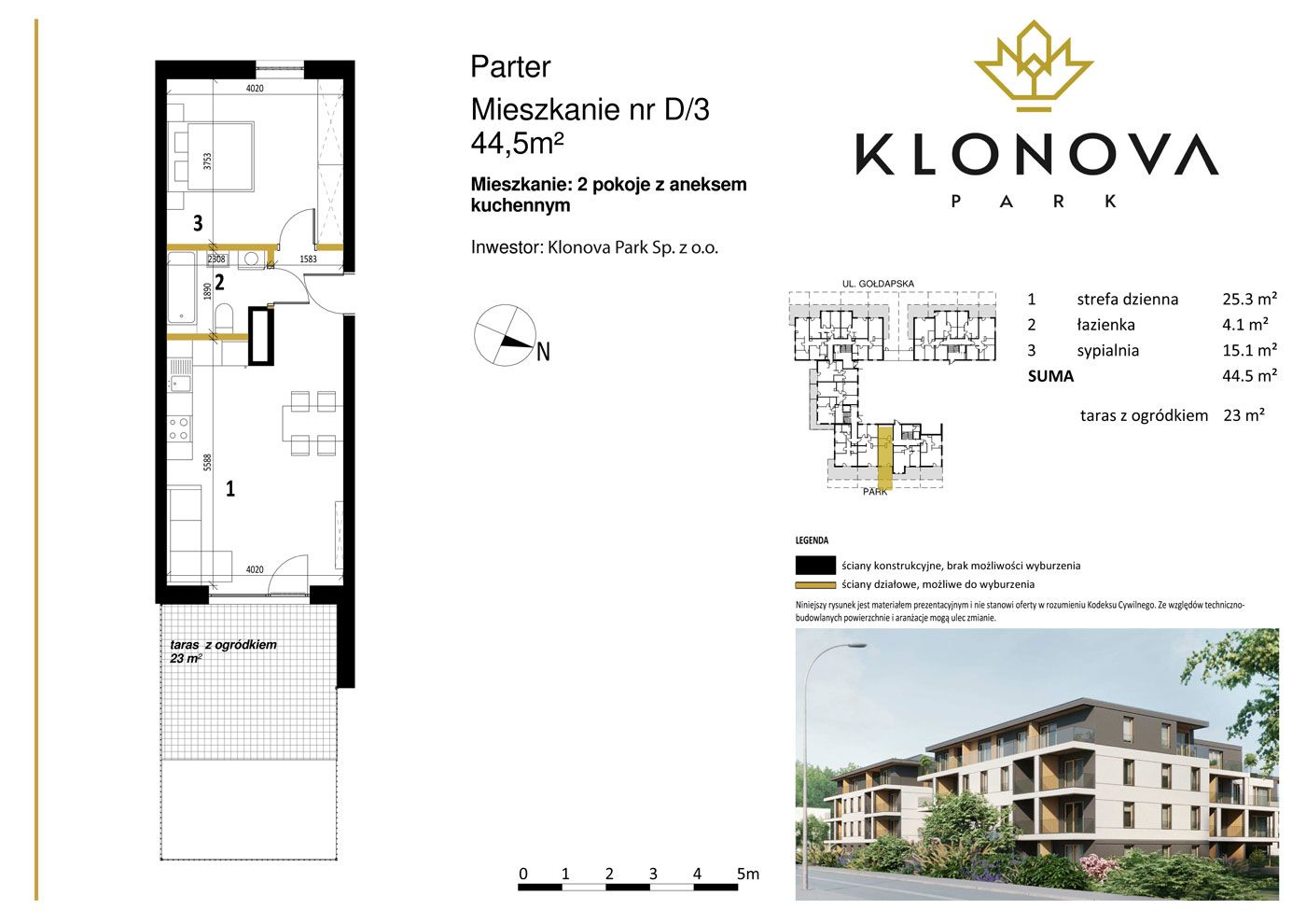 Apartamenty Klonova Park - Plan mieszkania D/3