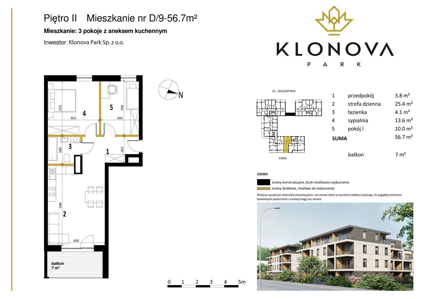 Apartamenty Klonova Park - Plan mieszkania D/9