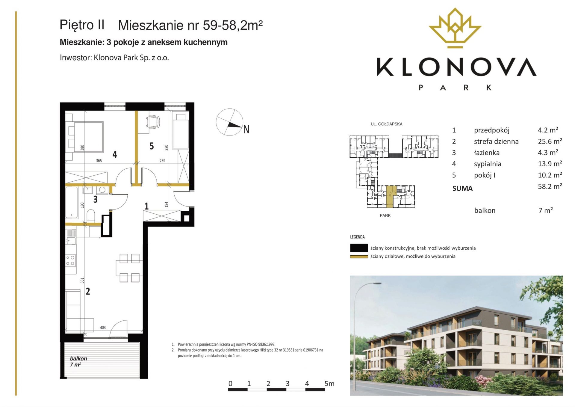 Apartamenty Klonova Park - Plan mieszkania 59